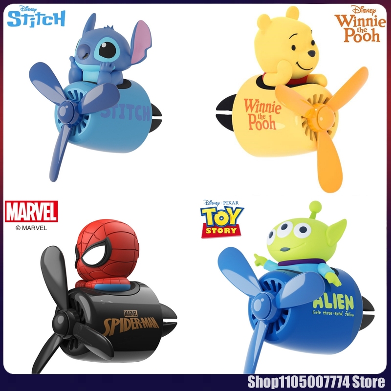 Car Accessories App - Stitch Spiderman Alien Karakters Auto Gemonteerd
