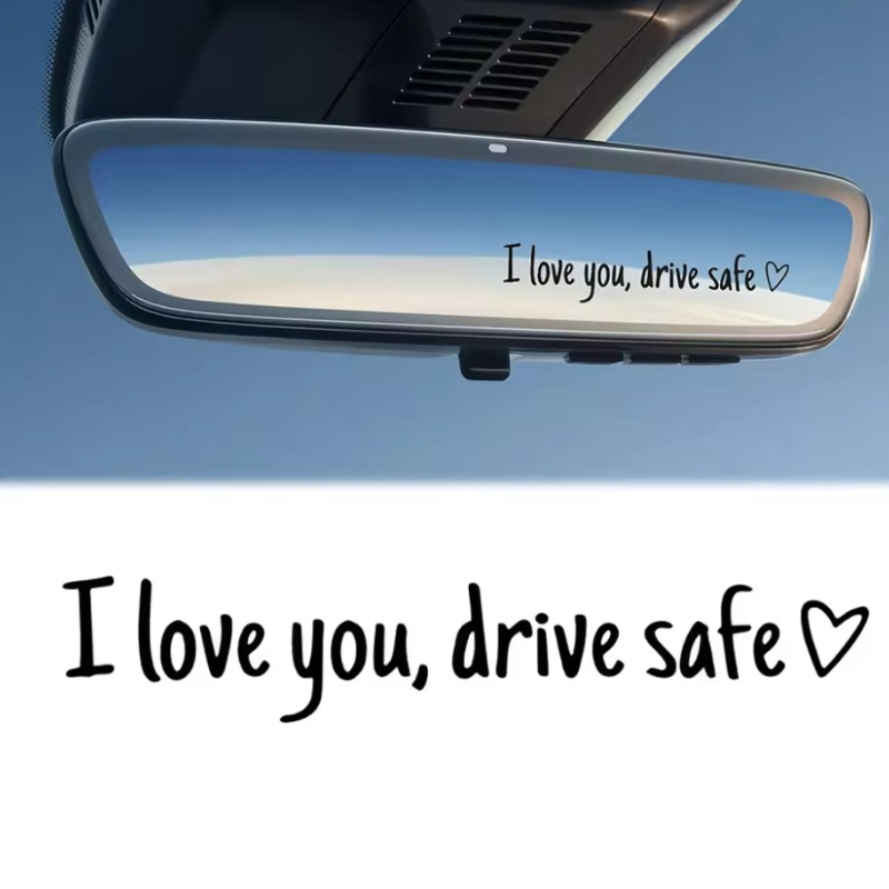 Car Accessories For Women - I Love You achteruitkijkspiegelsticker - Heartfelt