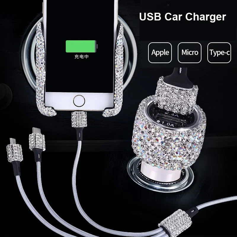 Car Accessories For Women - USB-autolader 5V 2.1A snelle adapter met