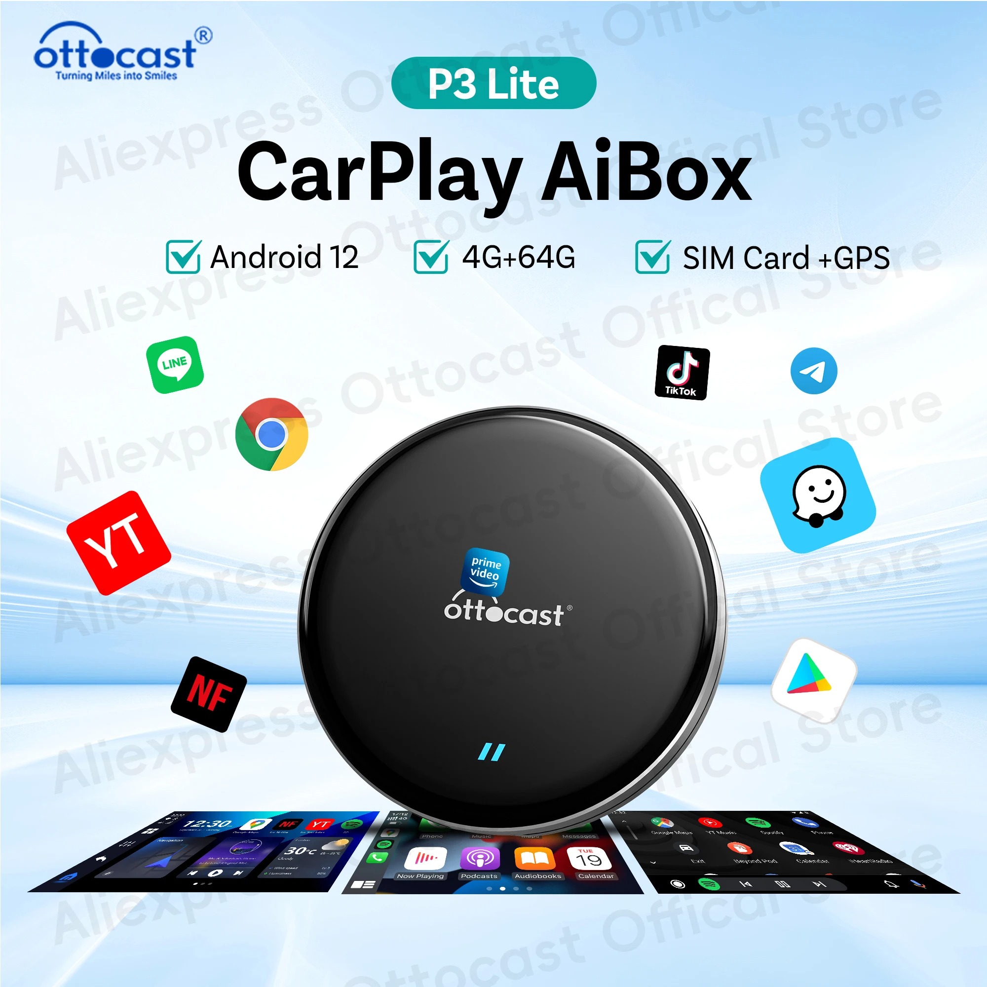 Car Accessories Youtube - OTTOCAST Nieuwe P3 Lite OttoAiBox Draadloze