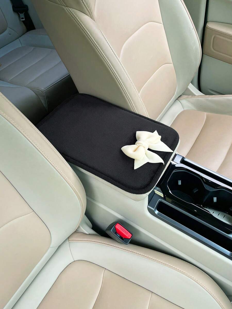 Car Accessories For Women - 1 stuk auto-armsteunbox-pad met strikdecoratie, creatieve