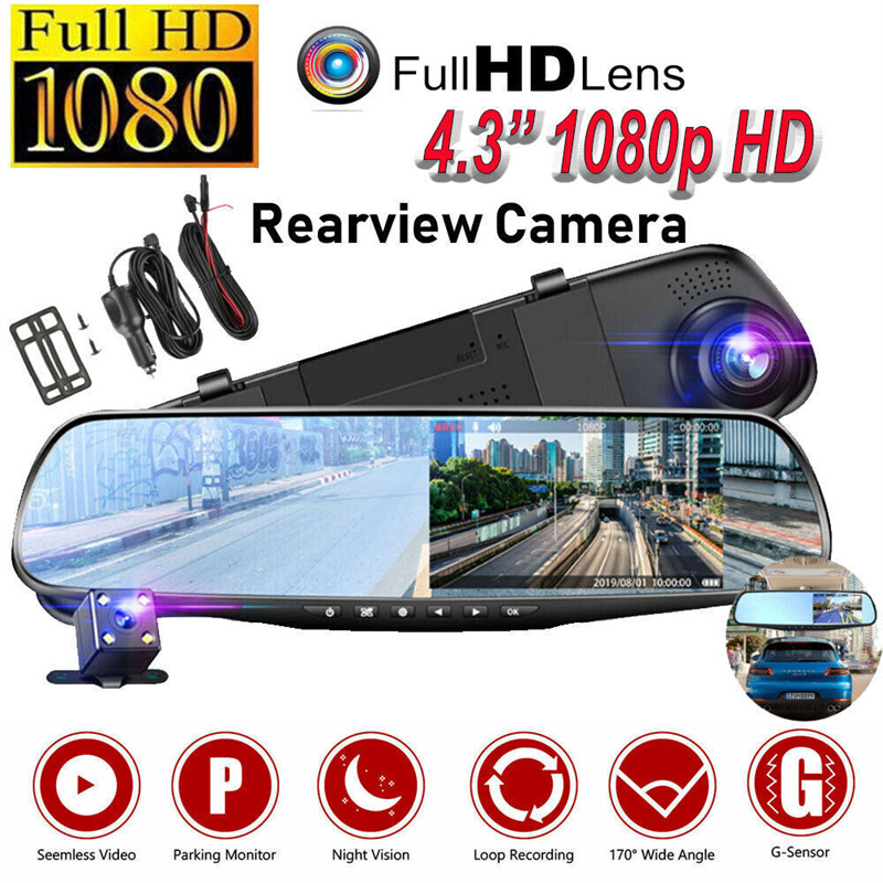 Car Accessories Youtube - Spiegel Dashcam Fhd Dubbele Lens Auto