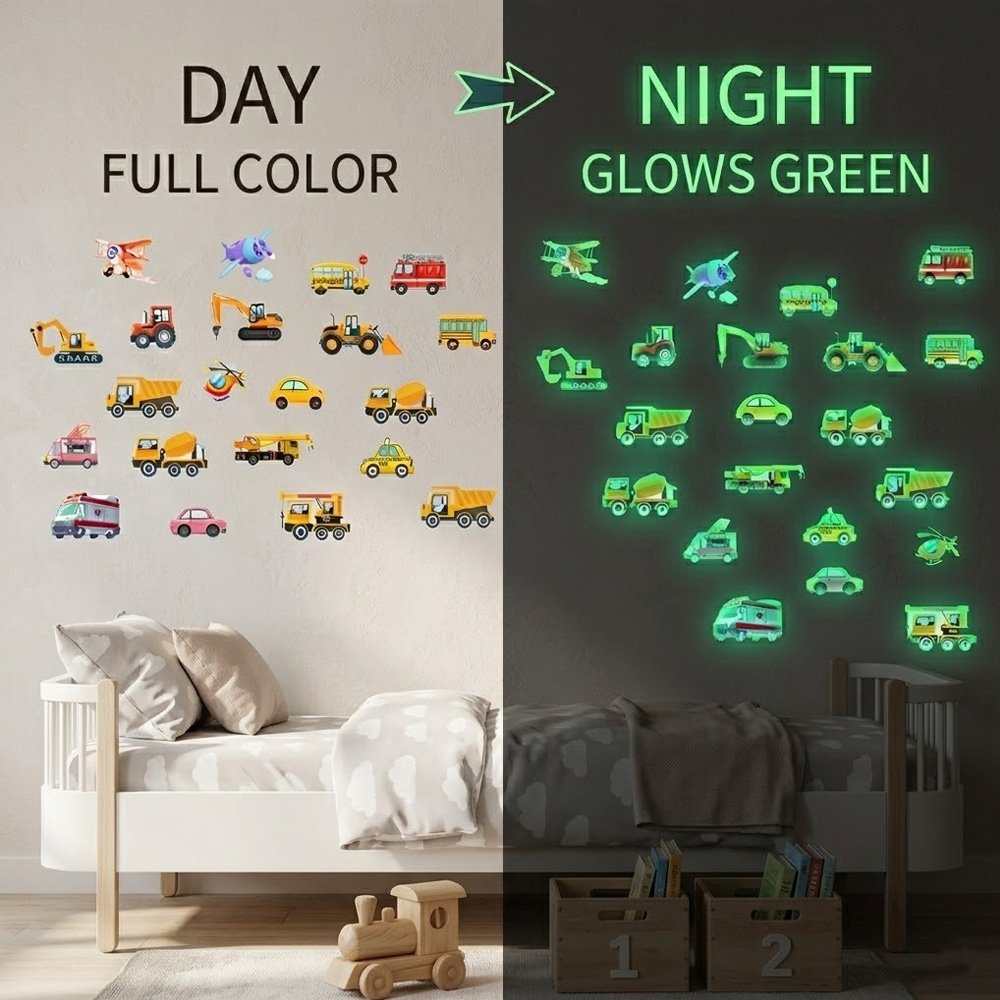 Car Accessories Nz - Lichtgevende auto wandsticker 21-delige set dag