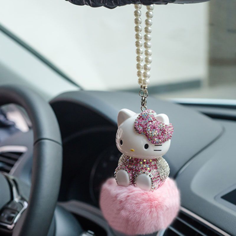 Car Accessories Mirror Hanging - Hello Kitty Autohanger Decoratie Kawaii Pluche