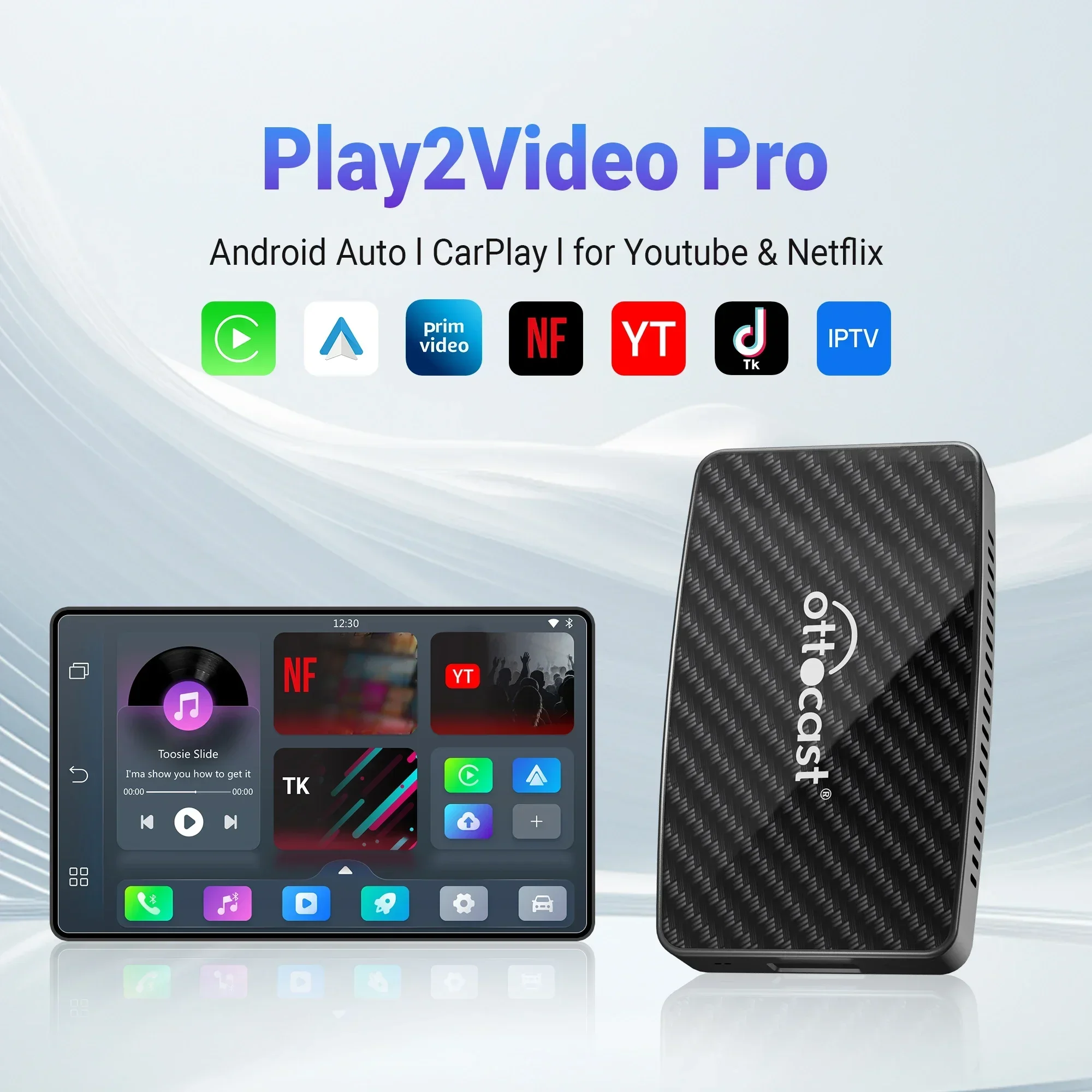Car Accessories Youtube - OTTOCAST Play2Video Pro Draadloze CarPlay Draadloze