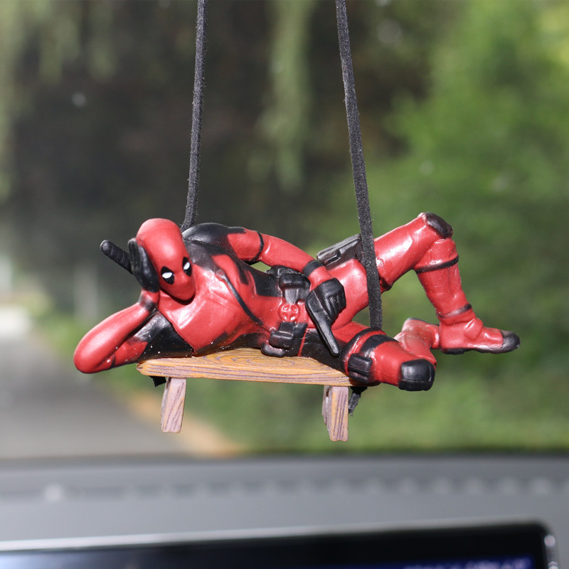 Car Accessories Mirror Hanging - Marvel Deadpool Auto Achteruitkijkspiegel Hanger Lezen