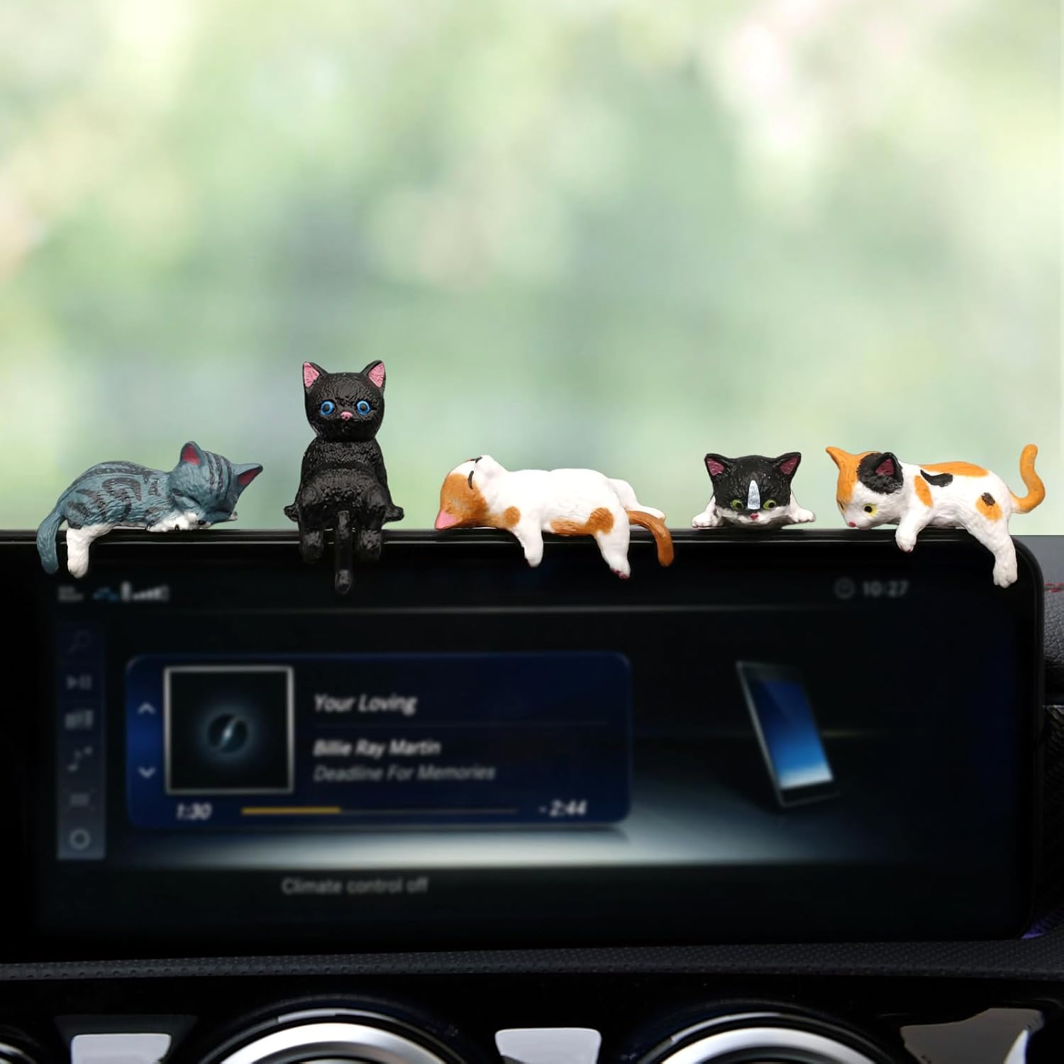 Car Accessories Mirror Hanging - Cat auto-interieuraccessoires 5 stuks, schattige dashboarddecoraties,