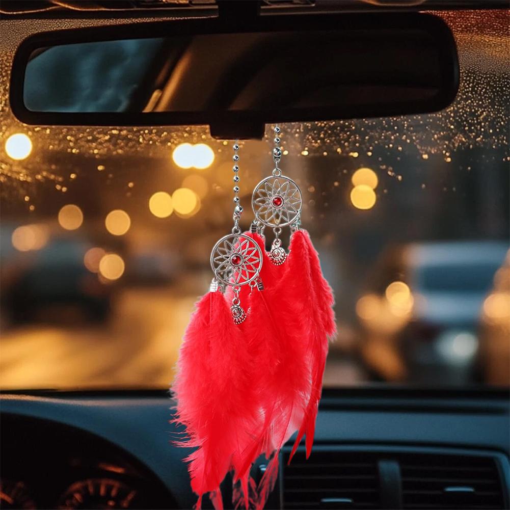 Car Accessories Mirror Hanging - Handgemaakte Feather Dream Catcher Auto Hangende