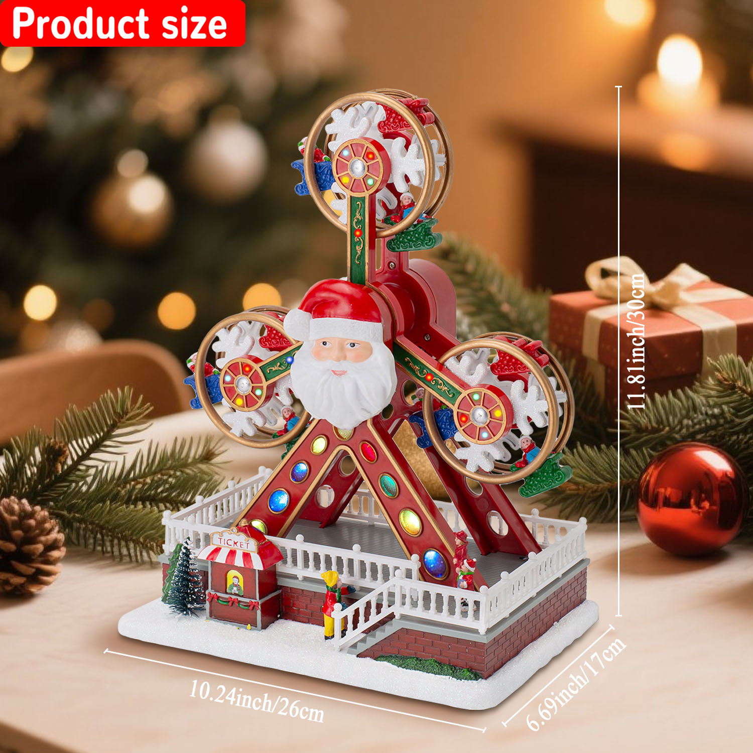 Kerst reuzenraddecoratie met k - Car Accessories Walmart recensie en prijs
