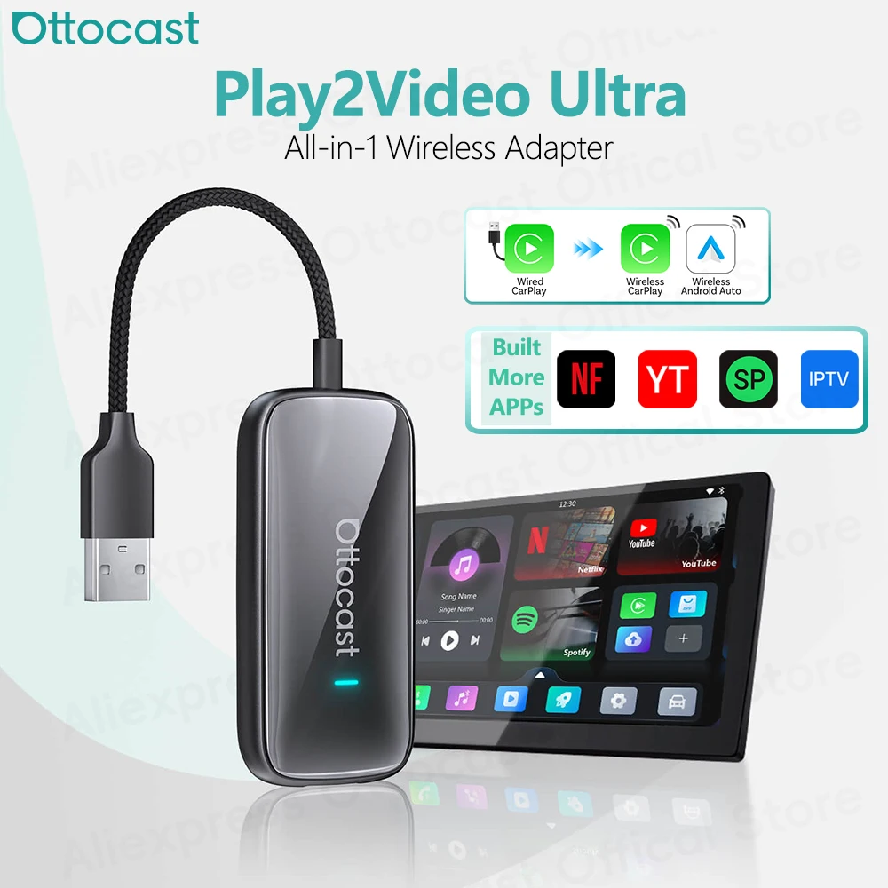 OTTOCAST Play2Video Ultra Wire - Car Accessories Youtube recensie en prijs