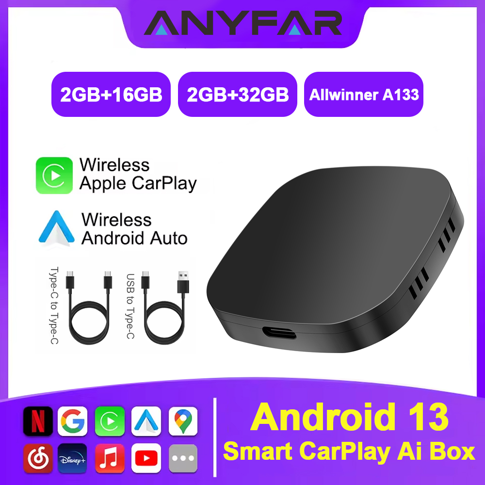 Android 13 AI Box Draadloze An - Car Accessories Youtube recensie en prijs