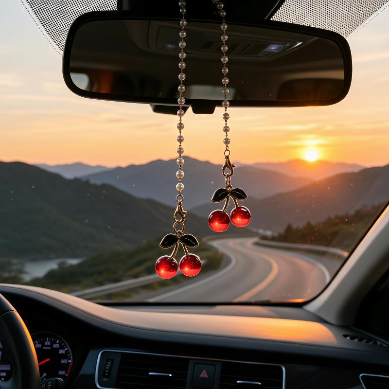 1 stuks kersen-thema auto acht - Car Accessories Mirror Hanging recensie en prijs