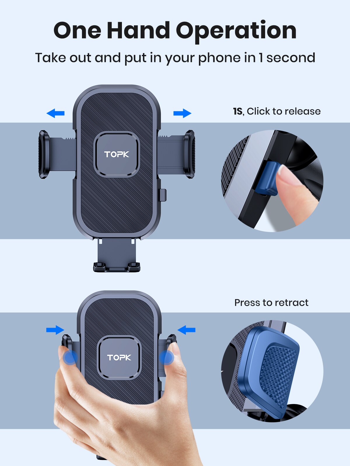TOPK autotelefoonhouder zwaart - Car Accessories Xiaomi recensie en prijs