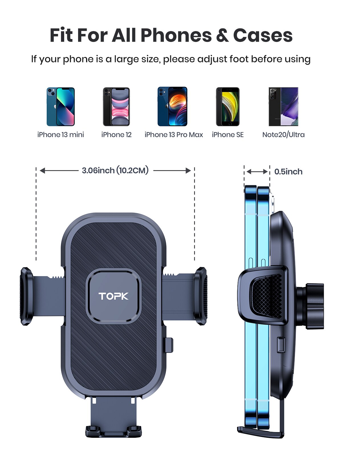 TOPK autotelefoonhouder zwaart - Car Accessories Xiaomi recensie en prijs