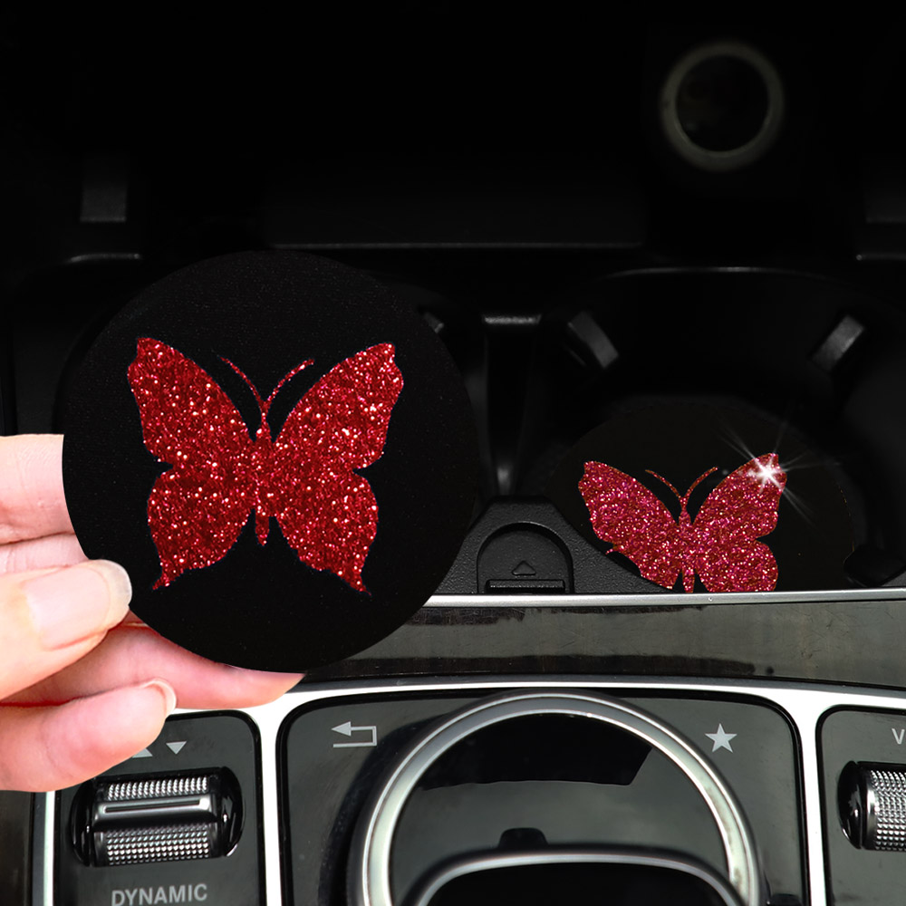 Twee Schattige Roze Vlinders G - Car Accessories For Women recensie en prijs